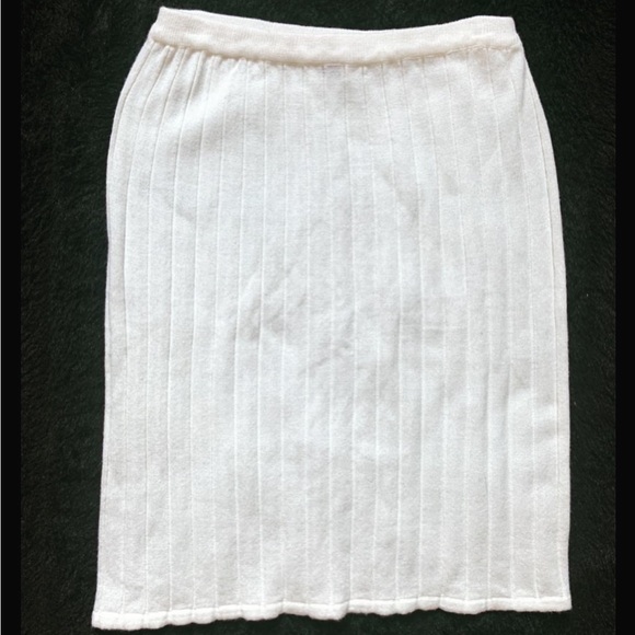 Vintage Jason Maxwell Off-White Acrylic Pencil Skirt Sz M NWOT RN #34570 - Picture 8 of 8